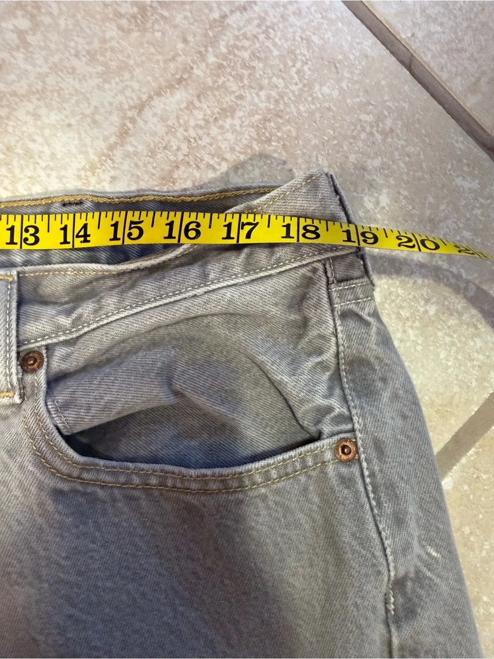 Levi's 501 Original Fit Button fly -Men's Light Gray 42 x 30
